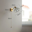 Axyaa Green Glass LED Wall Lights with Pull Chain Switch, Up and Down Adjustable