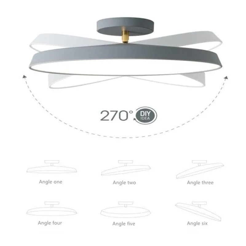 Axyaa Rotatable LED Ceiling Lamp for Modern Indoor Lighting