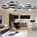 Axyaa Mercury LED Chandelier Skydro Ceiling Light Chrome Water Drop Design