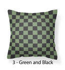 Axyaa Checkerboard Velvet Cushion Covers - 18x18 Nordic Decorative Pillows for Home Decor