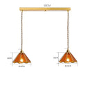Axyaa Japanese Style Vintage Glass Copper Pendant Lights
