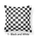 Axyaa Checkerboard Velvet Cushion Covers - 18x18 Nordic Decorative Pillows for Home Decor
