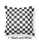 Axyaa Checkerboard Velvet Cushion Covers - 18x18 Nordic Decorative Pillows for Home Decor