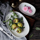 Axya Ceramic Heart Plate - Handmade Oval Dish for Home, Fish, Sauce, Fruit