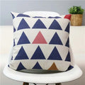 Axyaa Black & White Linen Sofa Cushions Cover - Nordic Bohemian Ethnic Grey Geometric Pillow Cover