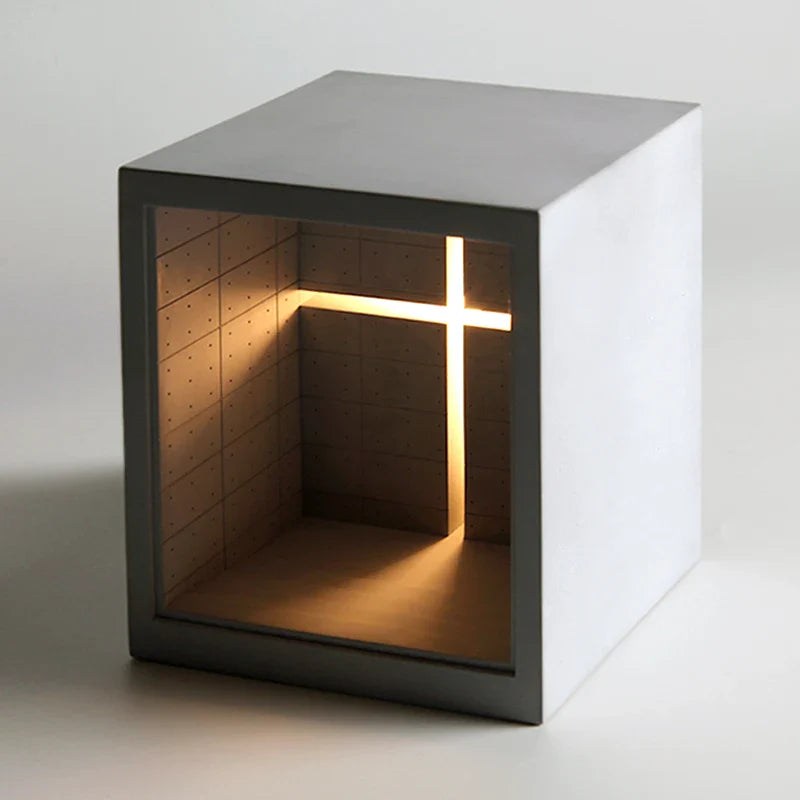 Axyaa Retro Cement Church Table Lamp Night Lights