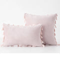 Velvet Tassel Throw Pillow Cover for Couch & Sofa - Axyaa Branded Luxe Accent Cushions