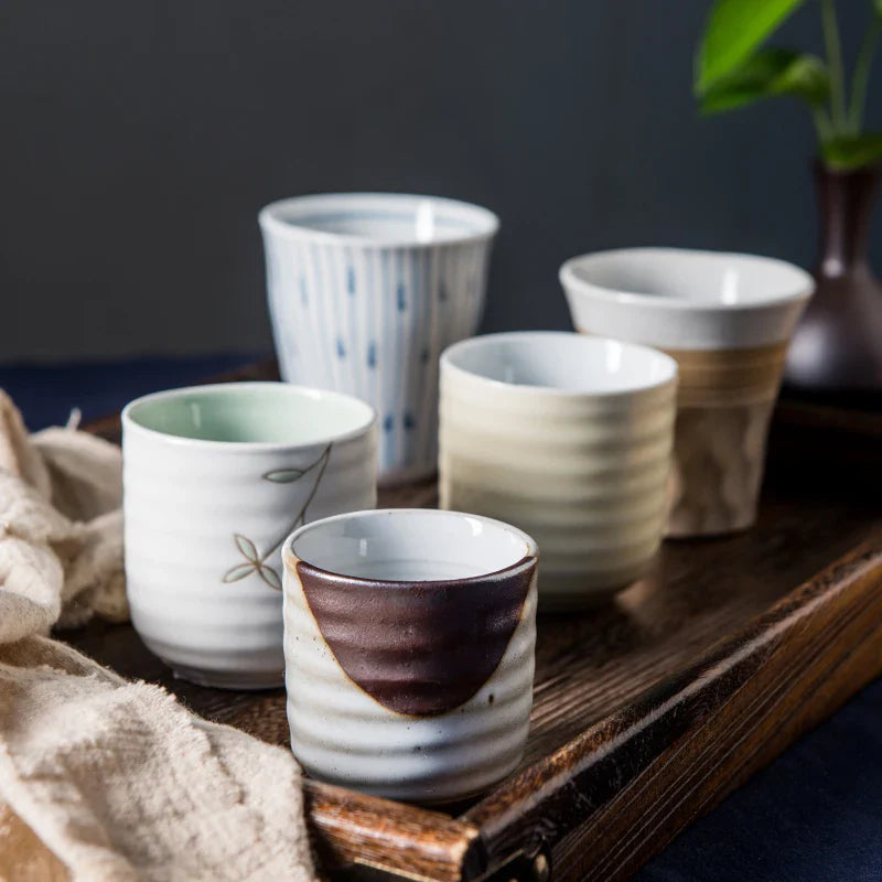 Axya Japanese Style Ceramic Tea Cup Soup Mug Set