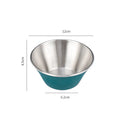 Axyaa Stainless Steel Sauce Dishes Set of 2 - Home Kitchen Tableware Seasoning Plates