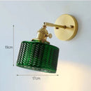Axyaa Minimalist Glass LED Chandelier with Green Accents