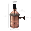 Axyaa Vintage E27 Edison Lamp Holder with Switch - 110-220v