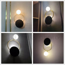 Axyaa Golden Ring Wall Sconce: Modern Nordic Bedside & Living Room Lighting