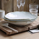 Axya Ceramic Irregular Deep Dish Bowl Plate Set for Restaurants & Wholesale