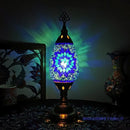 Axyaa Vintage Mosaic Glass Table Lamp - Handcrafted Art Deco Bedside Light