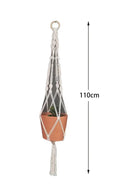 Boho Macrame Plant Hanger Tapestry | Extra Long Net Pocket for Indoor Plants by Axyaa