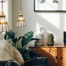 Axyaa Nordic Glass Copper Pendant Lamp - Vintage Style LED Lighting