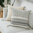 Moroccan Style Tassel Cushion Cover 45x45cm for Home Decor Sofa Bed - Axyaa