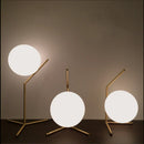 Axyaa White Glass Ball Table Lamp: Nordic Design, Dimmable E27 LED Lighting Fixture