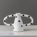 Axyaa Ceramic Wave Point Vase Home Decor Ornament