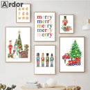 Axyaa Nutcracker Gingerbread Man Christmas Canvas Wall Art Decor