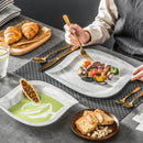 Axya Marble Grey Ceramic Porcelain Tableware Dinner Set - 12/24 Piece