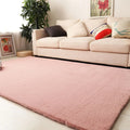 Axyaa Gray Faux Fur Carpet Soft Plush Rug for Modern Living Room and Children's Bedroom