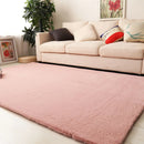 Axyaa Gray Faux Fur Carpet Soft Plush Rug for Modern Living Room and Children's Bedroom