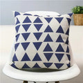 Axyaa Black & White Linen Sofa Cushions Cover - Nordic Bohemian Ethnic Grey Geometric Pillow Cover