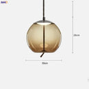 Axyaa Nordic Glass LED Pendant Lights - Modern Hanging Light for Dinning Living Room