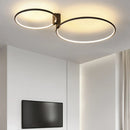 Axyaa Scandinavian Design LED Round Ceiling Lamp White Black Gold Aluminum Sconce