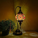 Axyaa Turkish Mosaic Table Lamp: Handcrafted Vintage Art Deco Glass Bedside Light