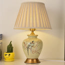 Axyaa Chinese Style Ceremic Table Lamp - Elegant Home Decor with Flower and Bird Motif