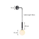 Axyaa Scandinavian LED Wall Lamp Nordic Round Bedside Reading Light E27