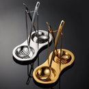 Axyaa Stainless Steel Kitchen Colander Ladle Skimmer Strainer Utensils