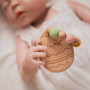 Axya Montessori Wooden Rattle & Bibs Set: Easter DIY Baby Toy & Milestone Education Gift