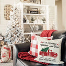 Axyaa Christmas Linen Cushion Covers for Stylish Sofa Decor