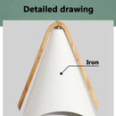 Axyaa Modern LED Wood Iron Pendant Lamp for Study Bedside - Customizable