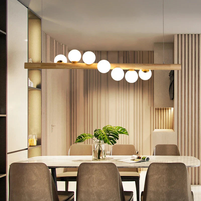 Modern Wood Pendant Light by Axya: Hanging Lamps for Dining Room & Kitchen Island