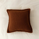 Axyaa Fleece Cushion Cover Set in Warm Neutral Tones