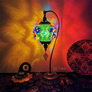Axyaa Vintage Turkish Mosaic Swan Table Lamp Glass Handcrafted Art Deco Bed Light