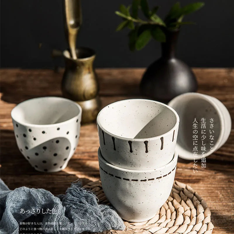 Axya Retro Ceramic Japanese Teacup Set