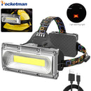 Axya COB LED Headlamp: USB Rechargeable, Waterproof, High Lumen Head Torch