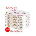 Axyaa 4/10pcs Thickened Vacuum Storage Bags with Hand Pump - Space Saving Organizer