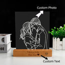 Axyaa Personalized Acrylic Lamp with Custom Photo & Text Night Light