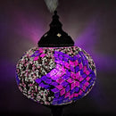 Axyaa Vintage Turkish Mosaic Swan Table Lamp Glass Handcrafted Art Deco Bed Light