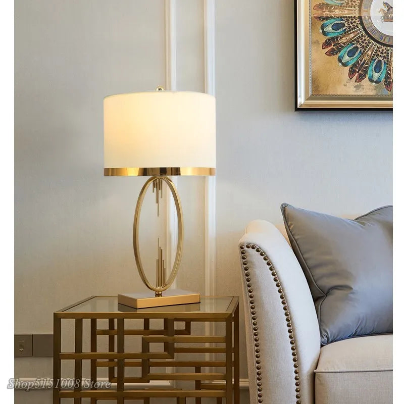 Axyaa Metal Pipe Table Lamp: Modern Nordic Living Room Decor Lighting
