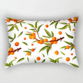 Axyaa Daisy Flower Rectangular Lumbar Cushion Cover for Bedside, Living Room, and Car