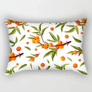 Axyaa Daisy Flower Rectangular Lumbar Cushion Cover for Bedside, Living Room, and Car