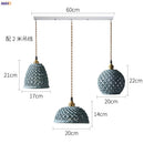 Axyaa Nordic Ceramic Pendant Lamp Modern Japanese Style Copper Hanging Light