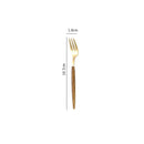 Axyaa 5-Piece Stainless Steel Wooden Handle Dinnerware Set